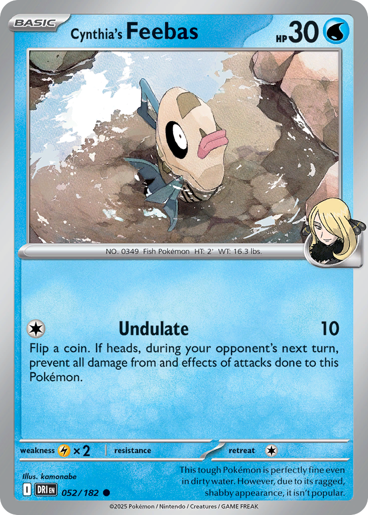 Cynthia's Feebas - 52/182 - Normal - NM - Common - Destined Rivals