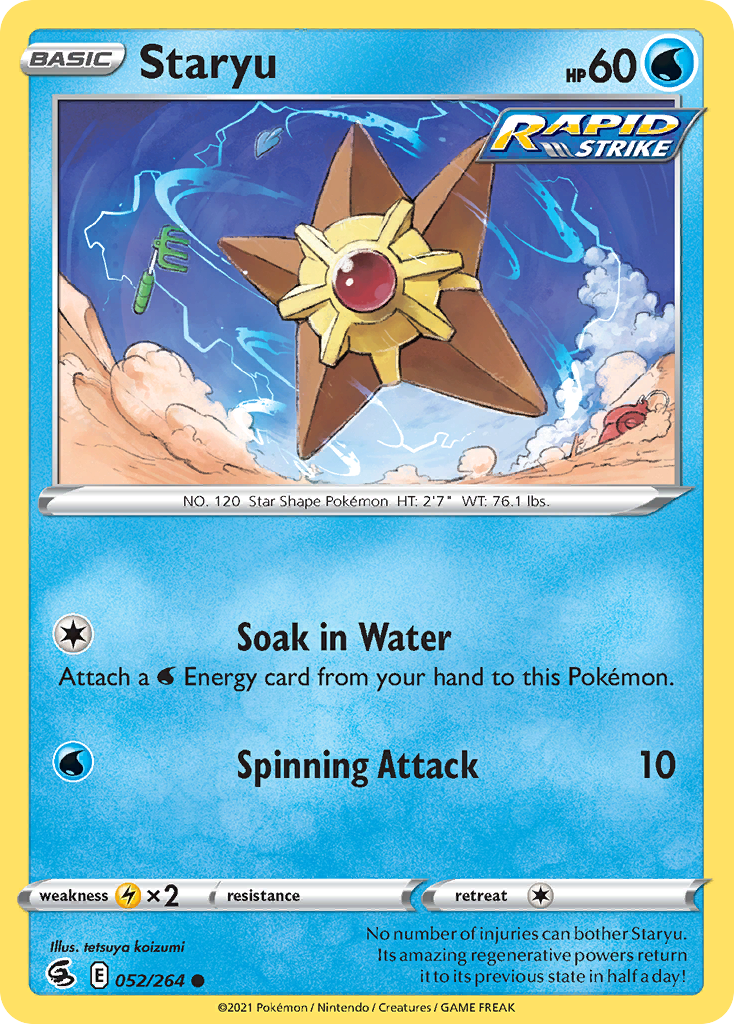 Staryu - 52/264 - Normal - NM - Common - Fusion Strike
