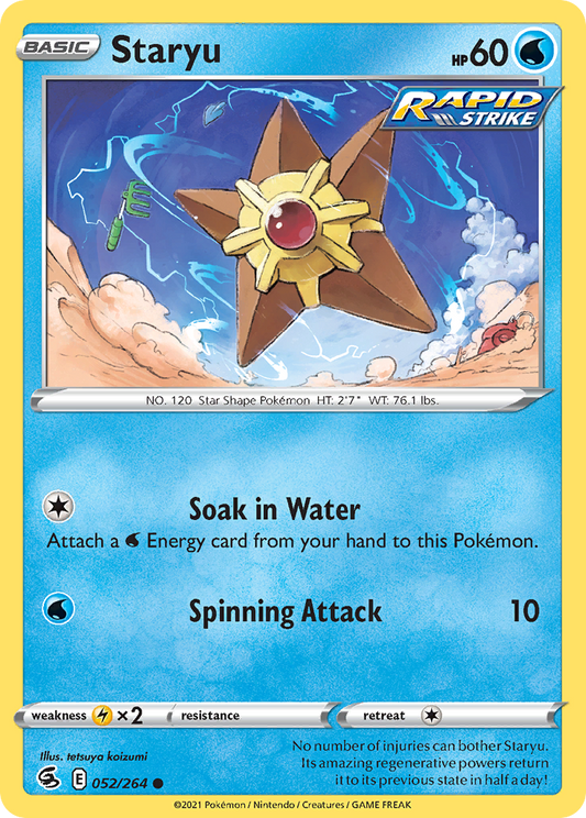 Staryu - 52/264 - Normal - NM - Common - Fusion Strike