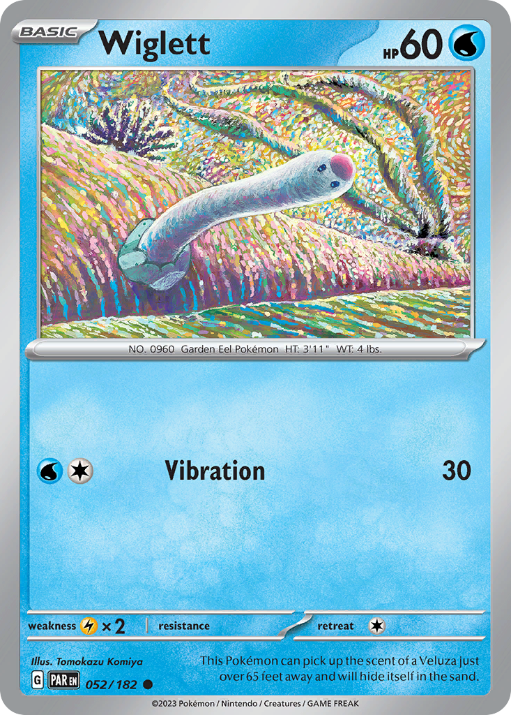 Wiglett - 52/182 - Reverse Holofoil - NM - Common - Paradox Rift