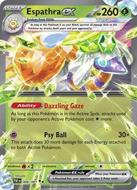 Espathra ex - 6/91 - Normal - NM - Double Rare - Paldean Fates