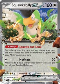Squawkabilly ex - 75/91 - Holofoil - NM - Double Rare - Paldean Fates