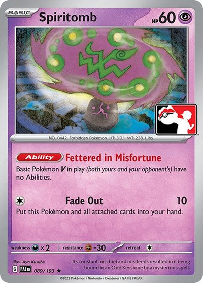 Spiritomb - 089/198 - Holofoil - NM - Rare - Prize Pack Series One