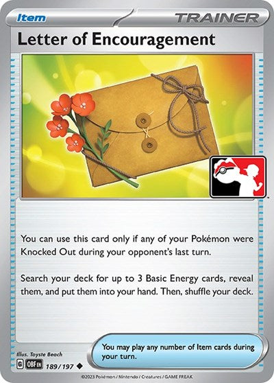 Letter of Encouragement - 189/197 - Holofoil - NM - Uncommon - Prize Pack Series One