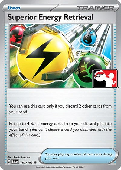 Superior Energy Retrieval - 189/193 - Holofoil - NM - Uncommon - Prize Pack Series One
