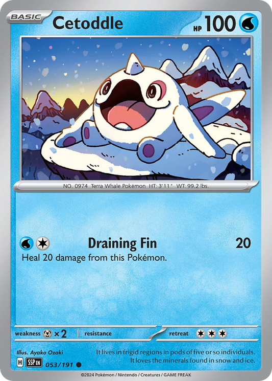 Cetoddle - 53/191 - Reverse Holofoil - NM - Common - Surging Sparks