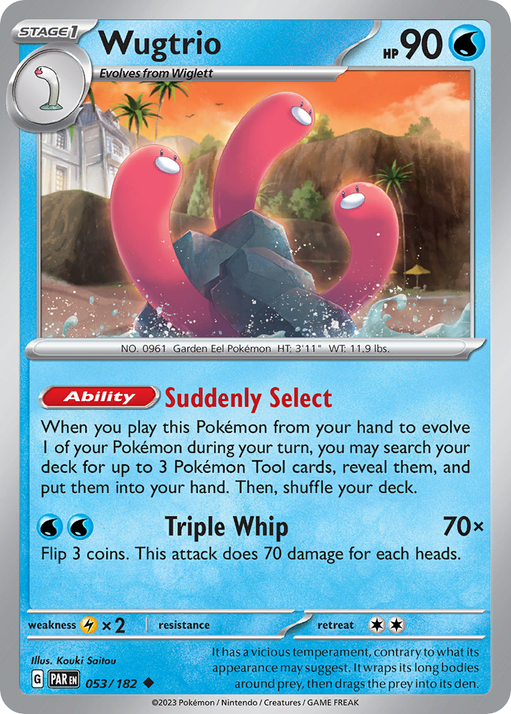 Wugtrio - 53/182 - Normal - NM - Uncommon - Paradox Rift