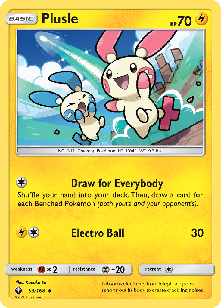 Plusle - 53/168 - Normal - NM - Uncommon - Celestial Storm