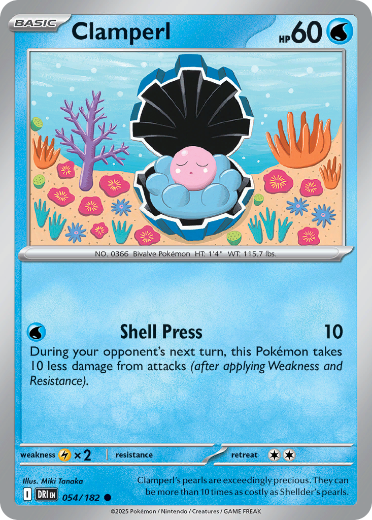 Clamperl - 54/182 - Normal - NM - Common - Destined Rivals