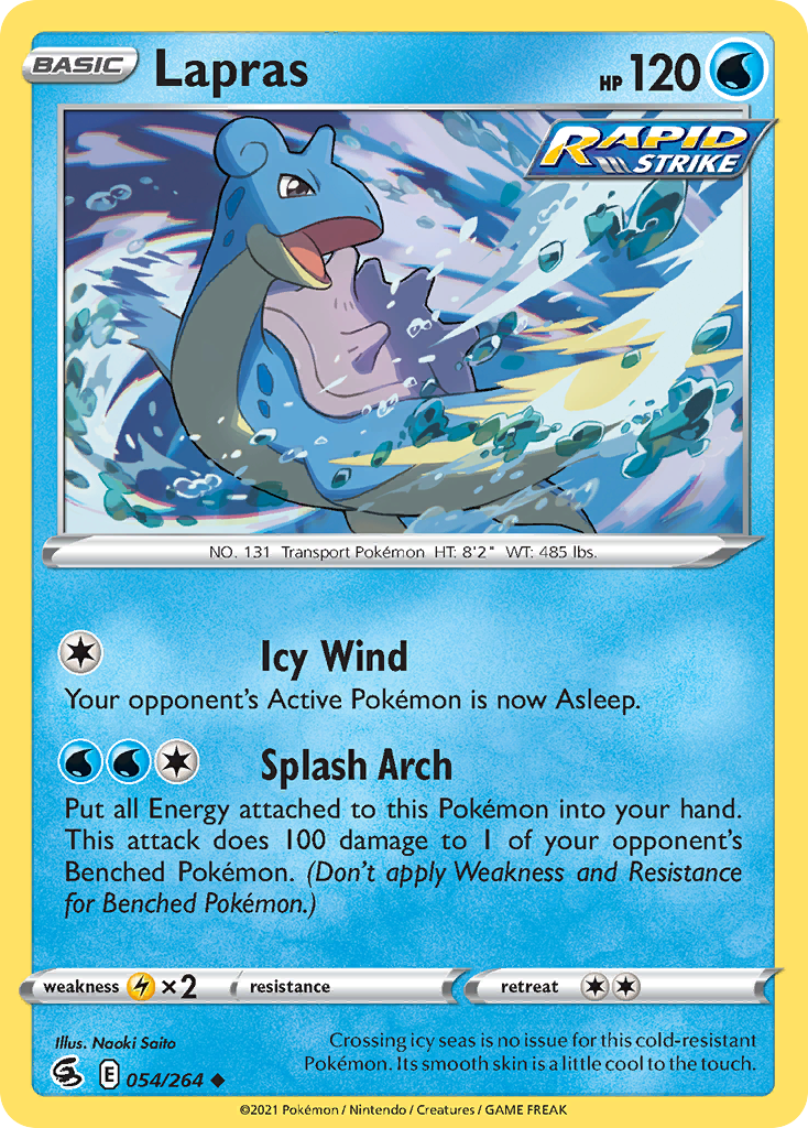 Lapras - 54/264 - Normal - NM - Uncommon - Fusion Strike