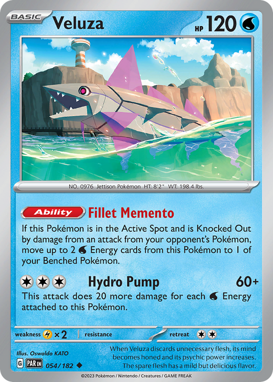 Veluza - 54/182 - Reverse Holofoil - NM - Uncommon - Paradox Rift