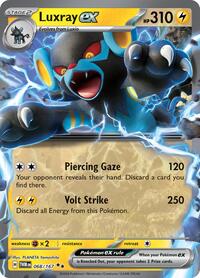 Luxray ex - 068/167 - Holofoil - NM - Double Rare - SV06: Twilight Masquerade