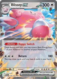 Blissey ex - 134/167 - Holofoil - NM - Double Rare - SV06: Twilight Masquerade