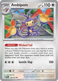 Ambipom - 138/167 - Normal - NM - Uncommon - Twilight Masquerade