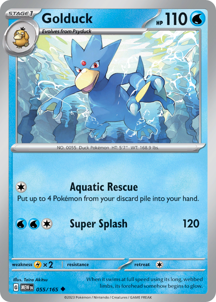 Golduck - 55/165 - Normal - NM - Uncommon - 151