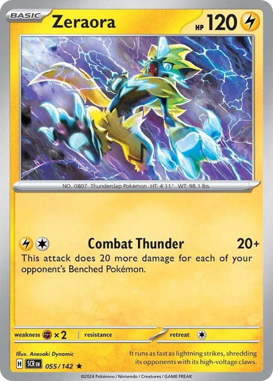 Zeraora - 55/142 - Holofoil - NM - Rare - Stellar Crown