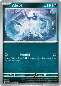 Absol - 30/64 - Normal - NM - Common - Shrouded Fable