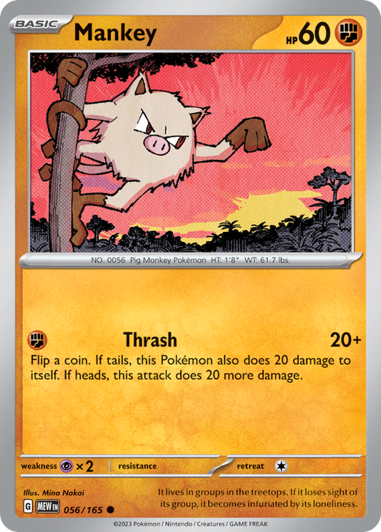 Mankey - 56/165 - Normal - NM - Common - 151