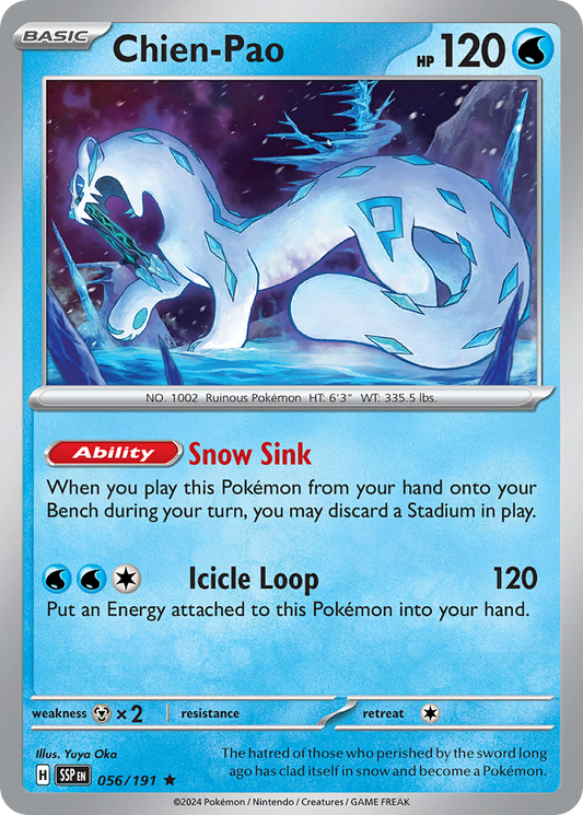 Chien-Pao - 56/191 - Holofoil - NM - Rare - Surging Sparks