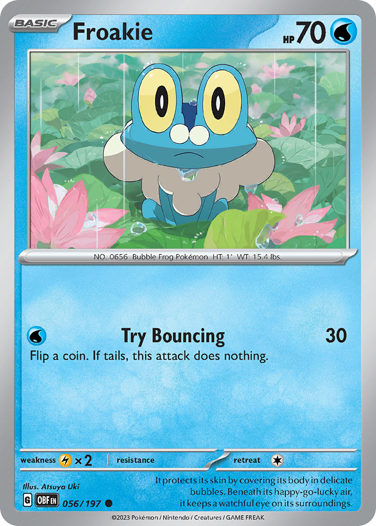 Froakie - 56/197 - Reverse Holofoil - NM - Common - Obsidian Flames