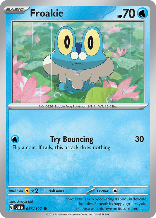Froakie - 56/197 - Reverse Holofoil - NM - Common - Obsidian Flames