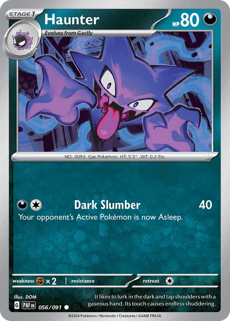 Haunter - 56/91 - Normal - NM - Common - Paldean Fates
