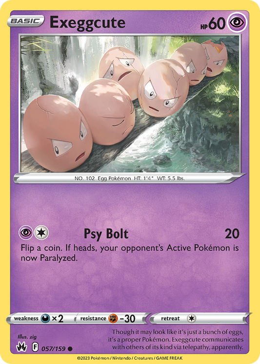 Exeggcute - 57/159 - Normal - NM - Common - Crown Zenith