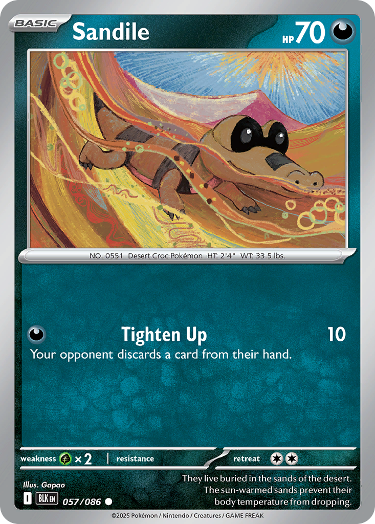 Sandile - 57/86 - Reverse Holofoil - NM - Common - Black Bolt