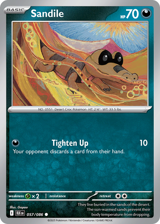 Sandile - 57/86 - Reverse Holofoil - NM - Common - Black Bolt