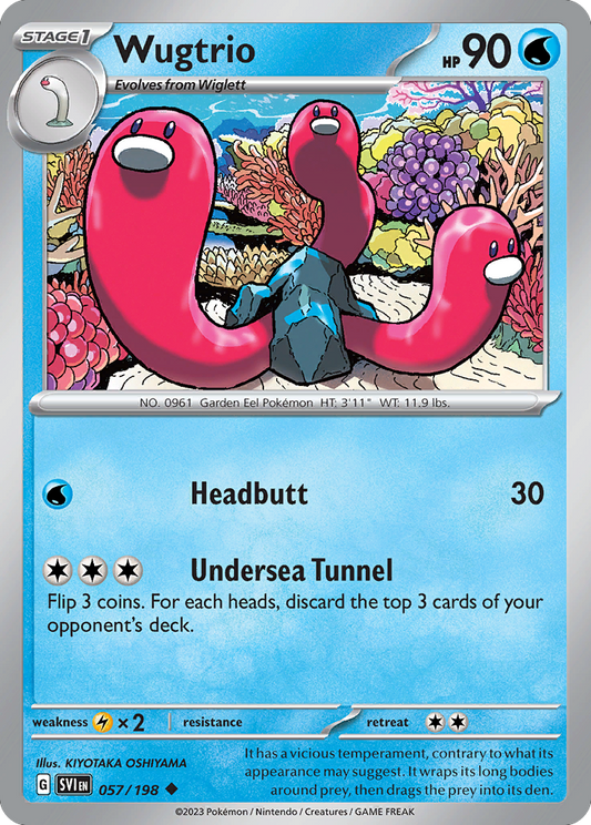 Wugtrio - 57/198 - Normal - NM - Uncommon - Scarlet & Violet