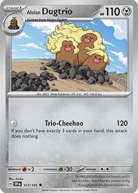 Alolan Dugtrio - 123/191 - Normal - NM - Uncommon - Surging Sparks
