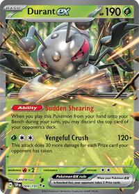 Durant ex - 004/191 - Holofoil - NM - Double Rare - SV08: Surging Sparks