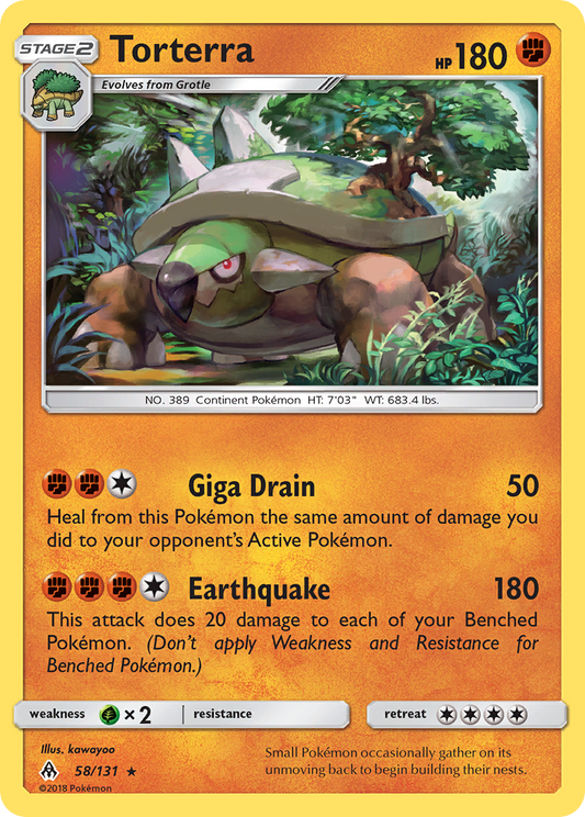 Torterra - 58/131 - Normal - NM - Rare - Forbidden Light