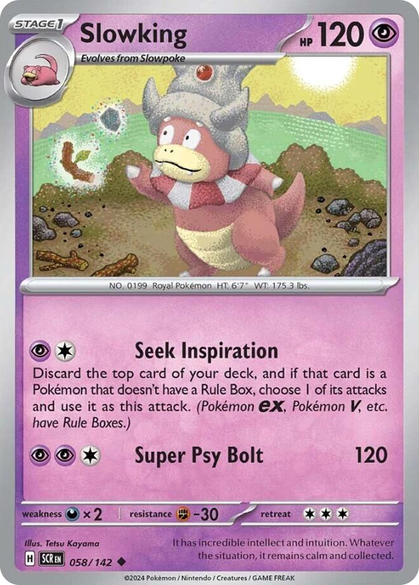 Slowking - 58/142 - Normal - NM - Uncommon - Stellar Crown