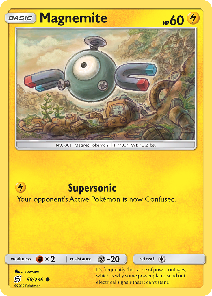 Magnemite - 58/236 - Normal - NM - Common - Unified Minds