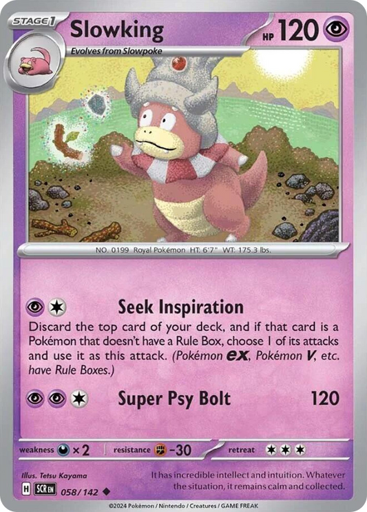 Slowking - 58/142 - Reverse Holofoil - NM - Uncommon - Stellar Crown