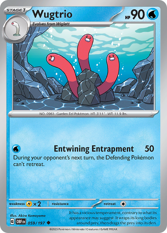 Wugtrio - 59/197 - Normal - NM - Uncommon - Obsidian Flames