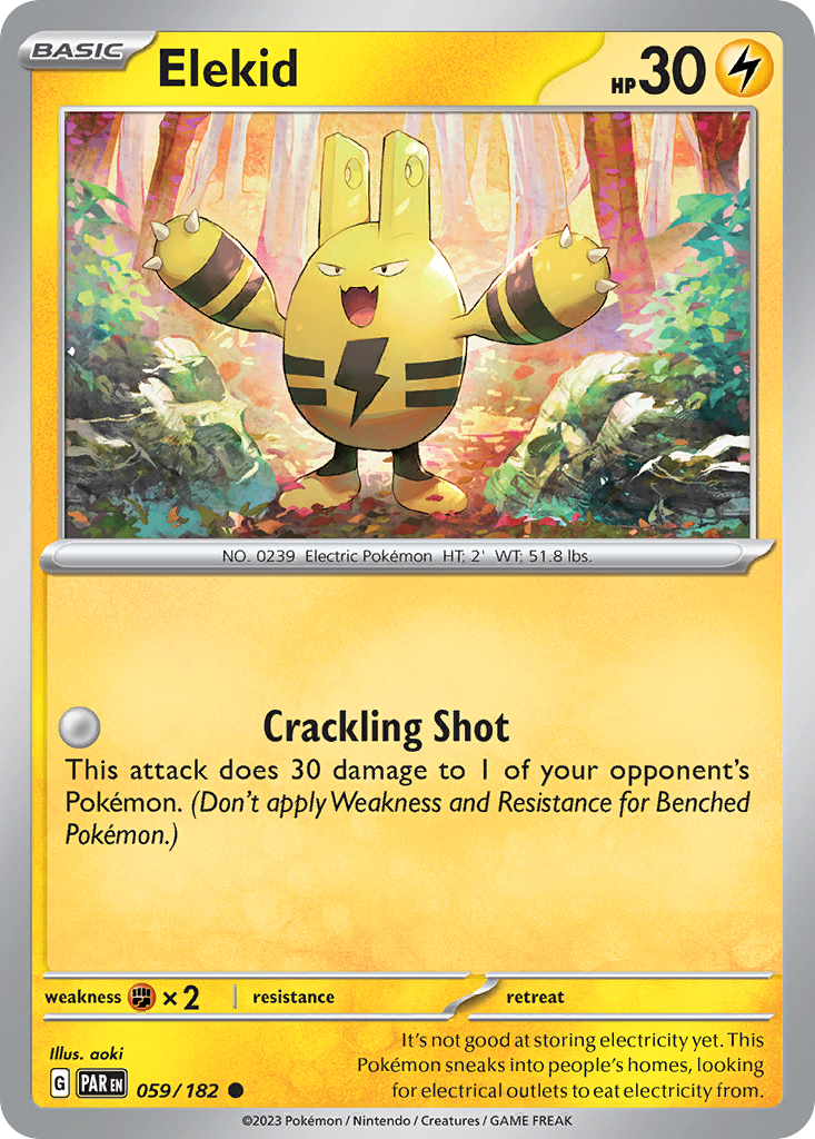 Elekid - 59/182 - Reverse Holofoil - NM - Common - Paradox Rift