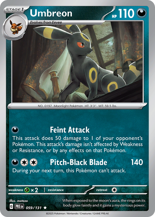 Umbreon - 59/131 - Holofoil - NM - Rare - Prismatic Evolutions