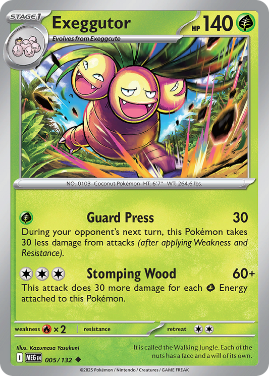 Exeggutor - 5/132 - Normal - NM - Uncommon - Mega Evolution