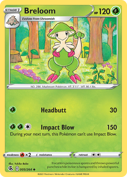 Breloom - 5/264 - Normal - NM - Uncommon - Fusion Strike
