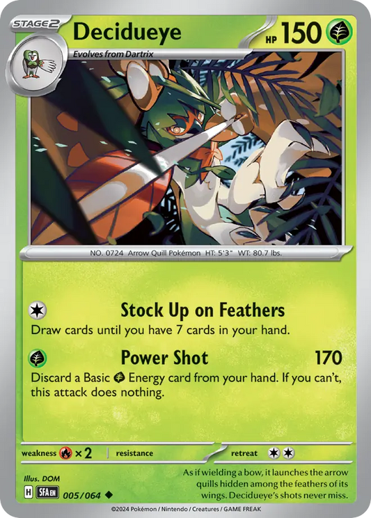 Decidueye - 5/64 - Normal - NM - Uncommon - Shrouded Fable