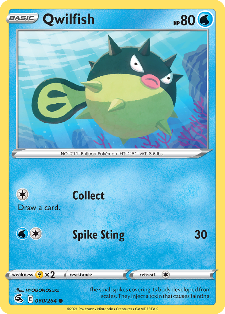 Qwilfish - 60/264 - Normal - NM - Common - Fusion Strike