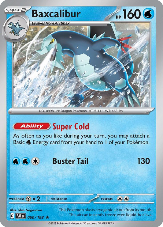 Baxcalibur - 60/193 - Holofoil - NM - Rare - Paldea Evolved