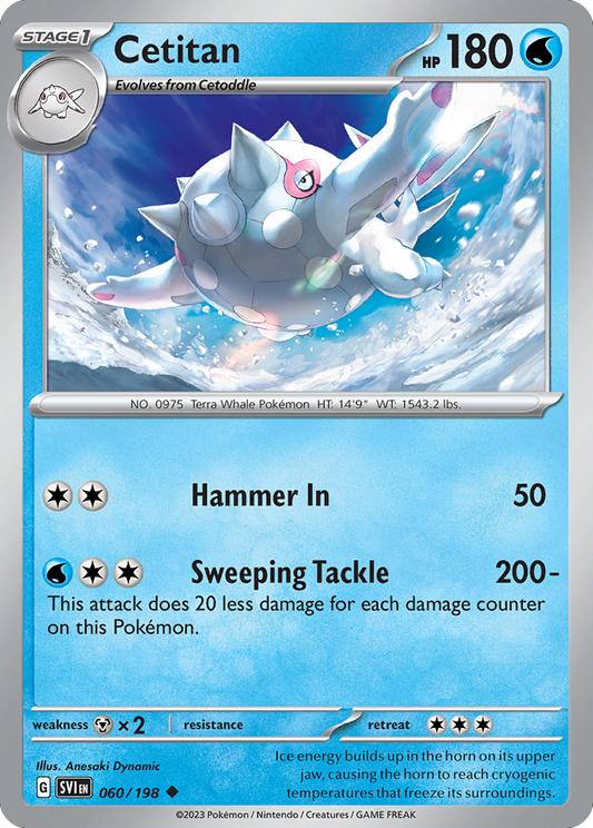 Cetitan - 60/198 - Reverse Holofoil - NM - Uncommon - Scarlet & Violet