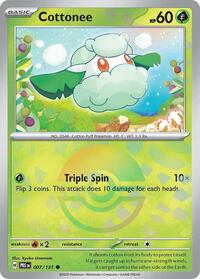 Cottonee Poke Ball Pattern - 7/131 - Poke Ball - NM - Common - Prismatic Evolutions