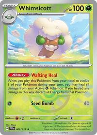 Whimsicott Poke Ball Pattern - 8/131 - Poke Ball - NM - Rare - Prismatic Evolutions
