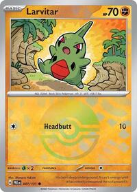 Larvitar Poke Ball Pattern - 47/131 - reverseholofoil-pokeballpattern - NM - Common - Prismatic Evolutions