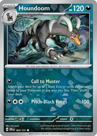 Houndoom Poke Ball Pattern - 63/131 - reverseholofoil-pokeballpattern - NM - Common - Prismatic Evolutions
