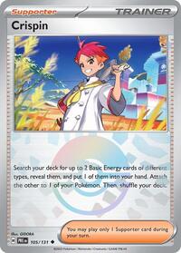 Crispin Poke Ball Pattern - 105/131 - Poke Ball - NM - Uncommon - Prismatic Evolutions